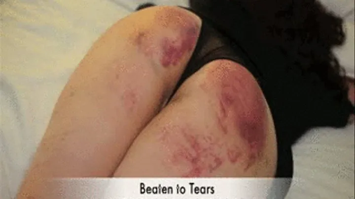 First Beating to Tears - Bratty Mouth gets the Belt,Strap and Cane