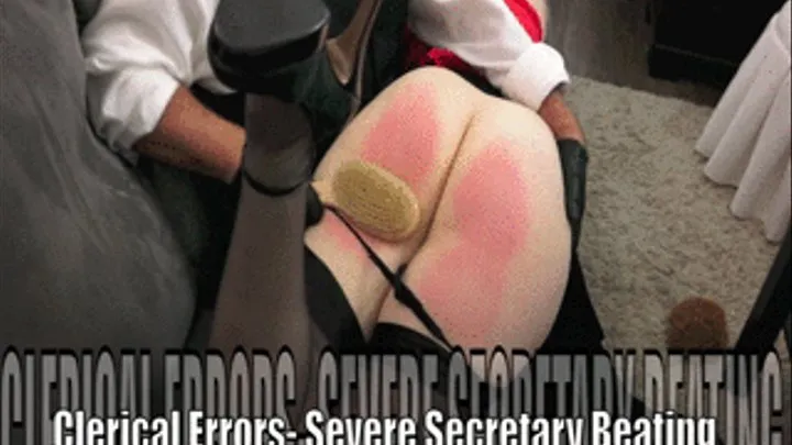 Clerical Errors- Severe Secretary Beating - Brutal Bare Hairbrush 2