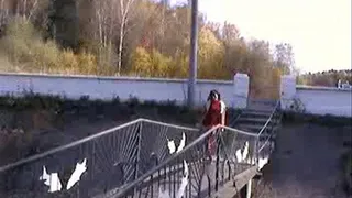 Public pissing on the pier