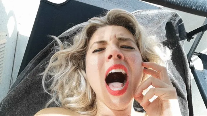 Sexy mouth and yawning