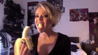 Big banana into my throat