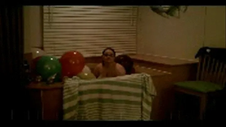 Bathtub full of water, bubbles, balloons, and big boobs! 3gp