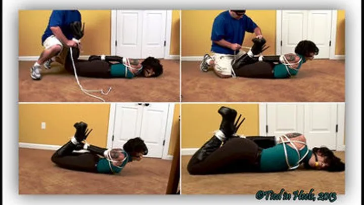 Johannie SEXY BootGirl HOGTIED! Part-2