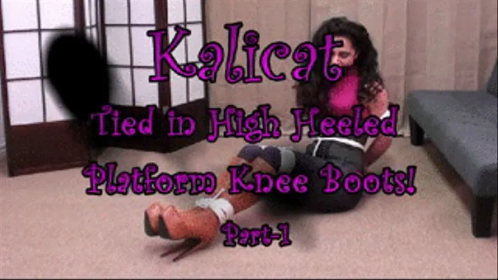 Kalicat Tied in 6 inch Platform Knee Boots! Part-1