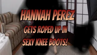 Hannah Perez...Booted Brunette in a Bind!