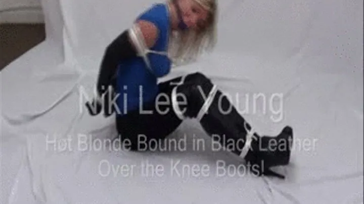 Niki Lee Young-Black Leather Over the Knee Boots!