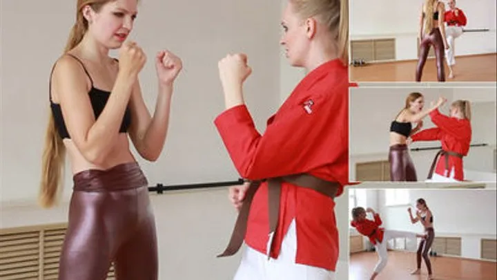 Karate lesson - Nastja vs Emily
