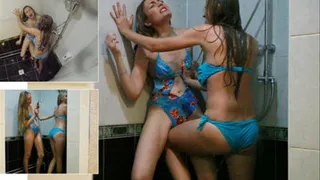 Catfight in the shower