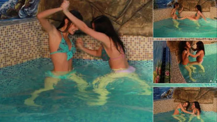 Catfight in swimming pool