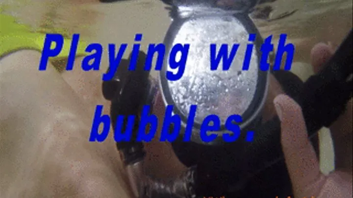 Playing with bubbles.