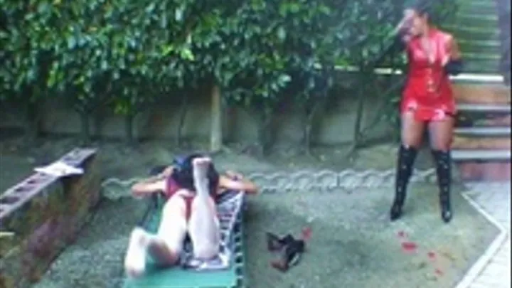 "Tanning" To The Sound Of Her Whip In The Garden (4° part)