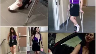 Tracy on Crutches