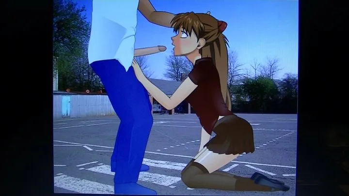 Asuka in the schoolyard