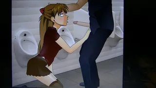 Asuka in the toilet