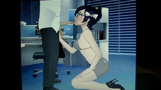 Tina sucking her Boss