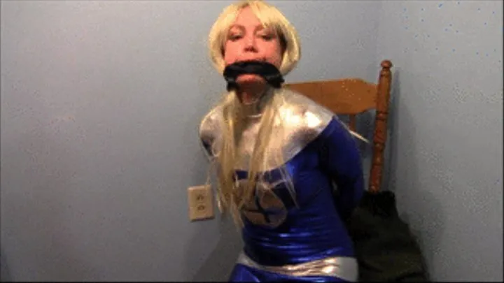 Debbie D tied up and gag superhero