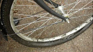 Flat bike tyre