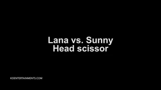 Lana vs Sunny, Headscissor - 17'