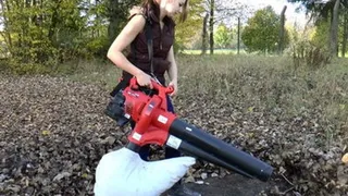 Leaf Blower In Action