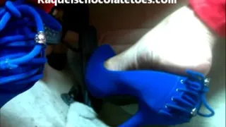 Raquels Chocolatetoes POV Pedal Pumping in Sexy Blue Suede 6