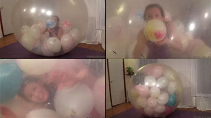 Inside a Balloon-Filled Giant Balloon! (VeVe Lane)
