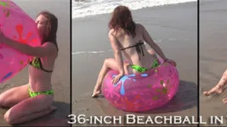 36-inch Beachball Inflation, Play, Deflation at the Beach (VeVe)