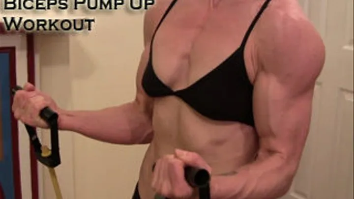 Biceps Pump Up Workout and Flexing.