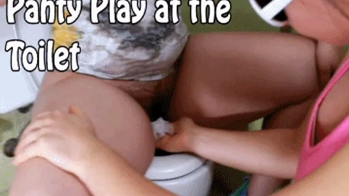 Panty Play at The Toilet