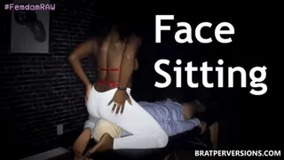 Sitting on her First Male Sub's Face