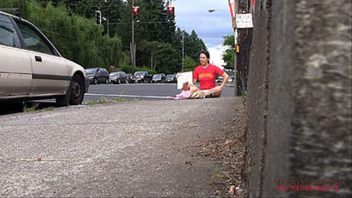 Zayda Begs For Diapers On A Street Corner