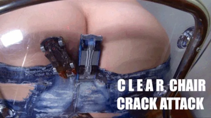 CLEAR CHAIR CRACK ATTACK TOY CAR CRUSH by GIANTESS Mistress Lori Diletto : FULL VERSION : 1 Hot Wheels car crush, + 2 cars crushed in ripped jeans, ass crack on TRANSPARENT seat!