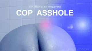 COP ASSHOLE : BIG WET HAIRY ASS : CLOSE up footage : Revenge humiliation naked police woman bent over in bathtub filled with water, SUPER HAIRY ass, Ass Spreading