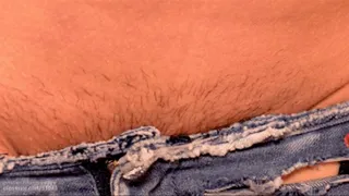 SHY MODEL KELLY KANE: 1ST HALF: TUGGING DOWN JEANS SHOWING PUBIC HAIR / ASS CRACK / BACKLIT HAIRS ON BOOTY CHEEKS : 1ST HALF ONLY version