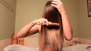 SEXY Spanish Girl BRUSHES HAIR OVER FACE / STICKS TONGUE THROUGH HAIR! ass crack showing * 1st HALF only VERSION : only 4 minutes