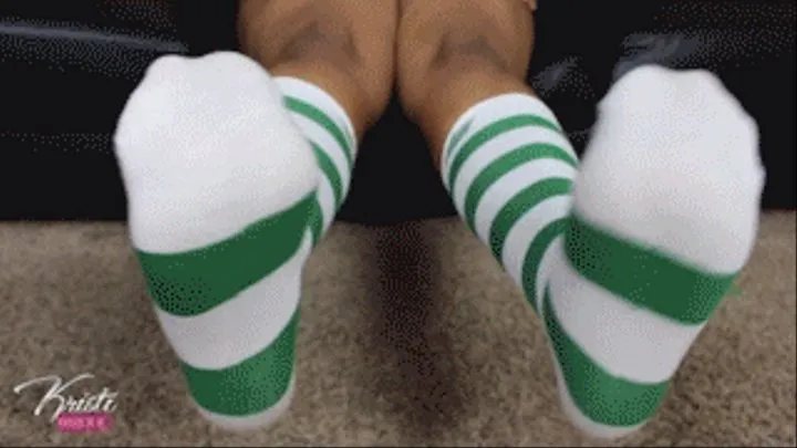 Striped Socks Foot Worship