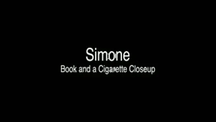 Simone Book and a Cigarette Closeup