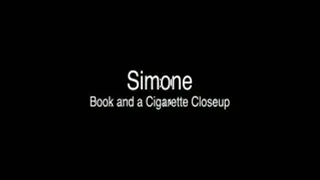 Simone Book and a Cigarette Closeup