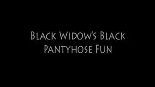 Black Widow's Black Pantyhose Fun