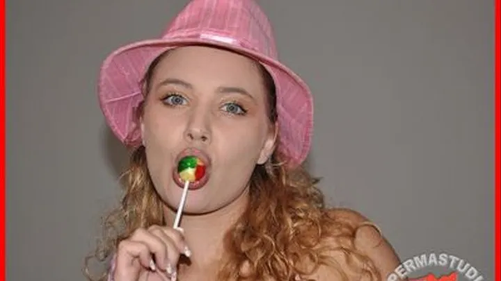 Sexy Julias Bukkake Party With Lollipop And Lots Of Cream