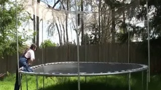 Overalls on Trampoline