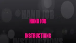 hand job instructions