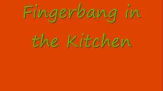 Fingerbanging step-sis in the kitchen