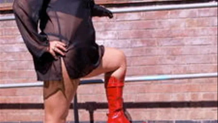 Trampling in the sunshine wearing red boots‏