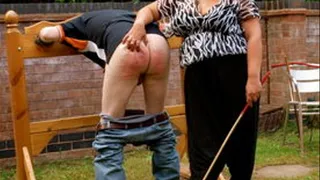 Caning Louise in My garden‏ part 2