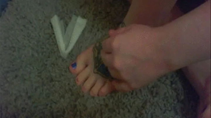 Painting my toenails blue for you