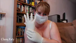 Nurse Katy's triple glove examination preparation. 720