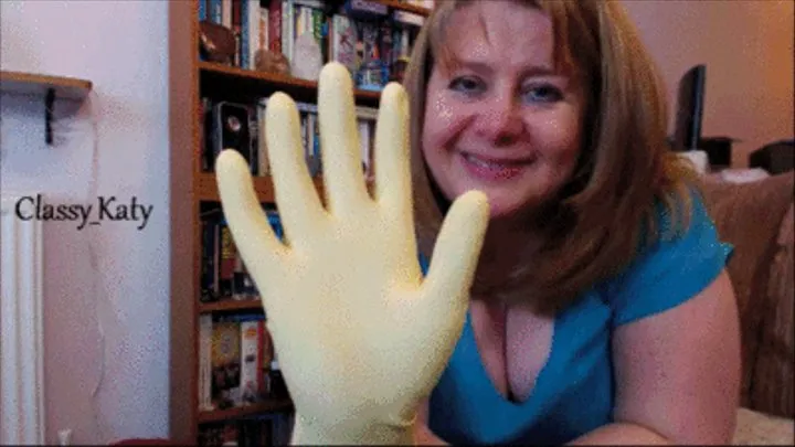 Masturbating with my new Bizzybee rubber gloves!