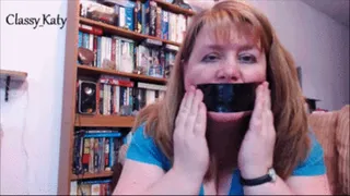 Trying to talk with mouth self-taped, using 4 types of tape (by request).