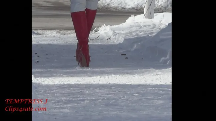 Snow Crushing Red Stilettos (For I Pads)