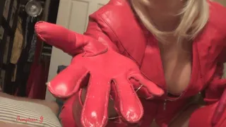 Suck the cum off My leather glove!!